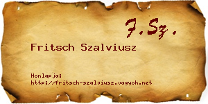 Fritsch Szalviusz névjegykártya